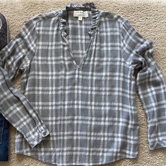 Anthropologie Cloth & Stone Plaid Shirt - Picture 2 of 8